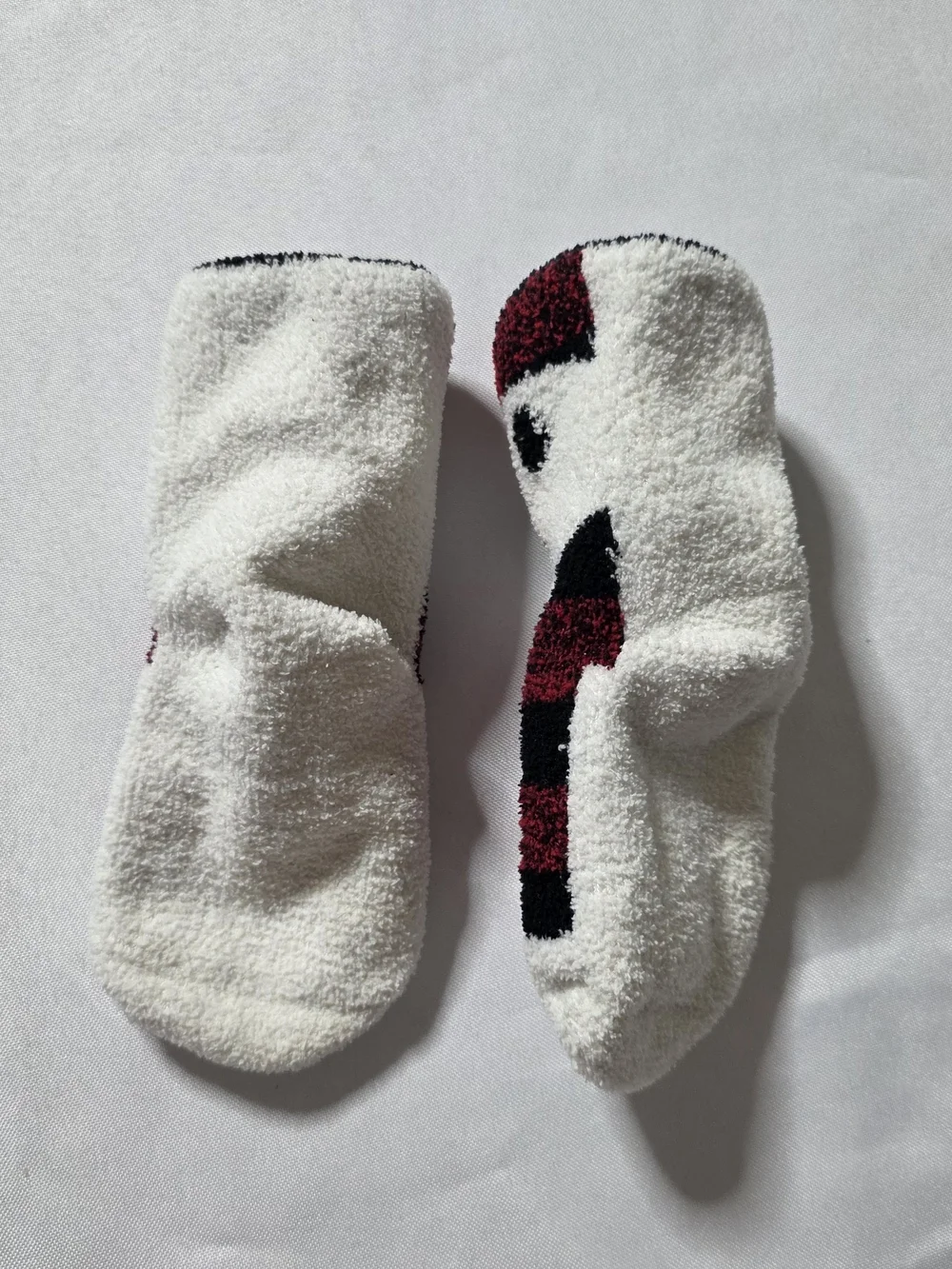 Snoozie's! Kids Cozy Polar Bear Slipper Socks in Red Plaid